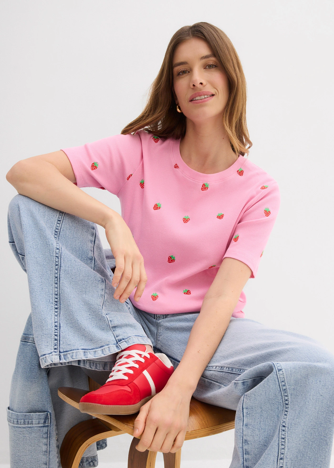 T-shirt van puur biologisch katoen • roze • bonprix online shop