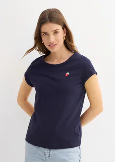 T-shirt 100% coton, Couleur: bleu foncé