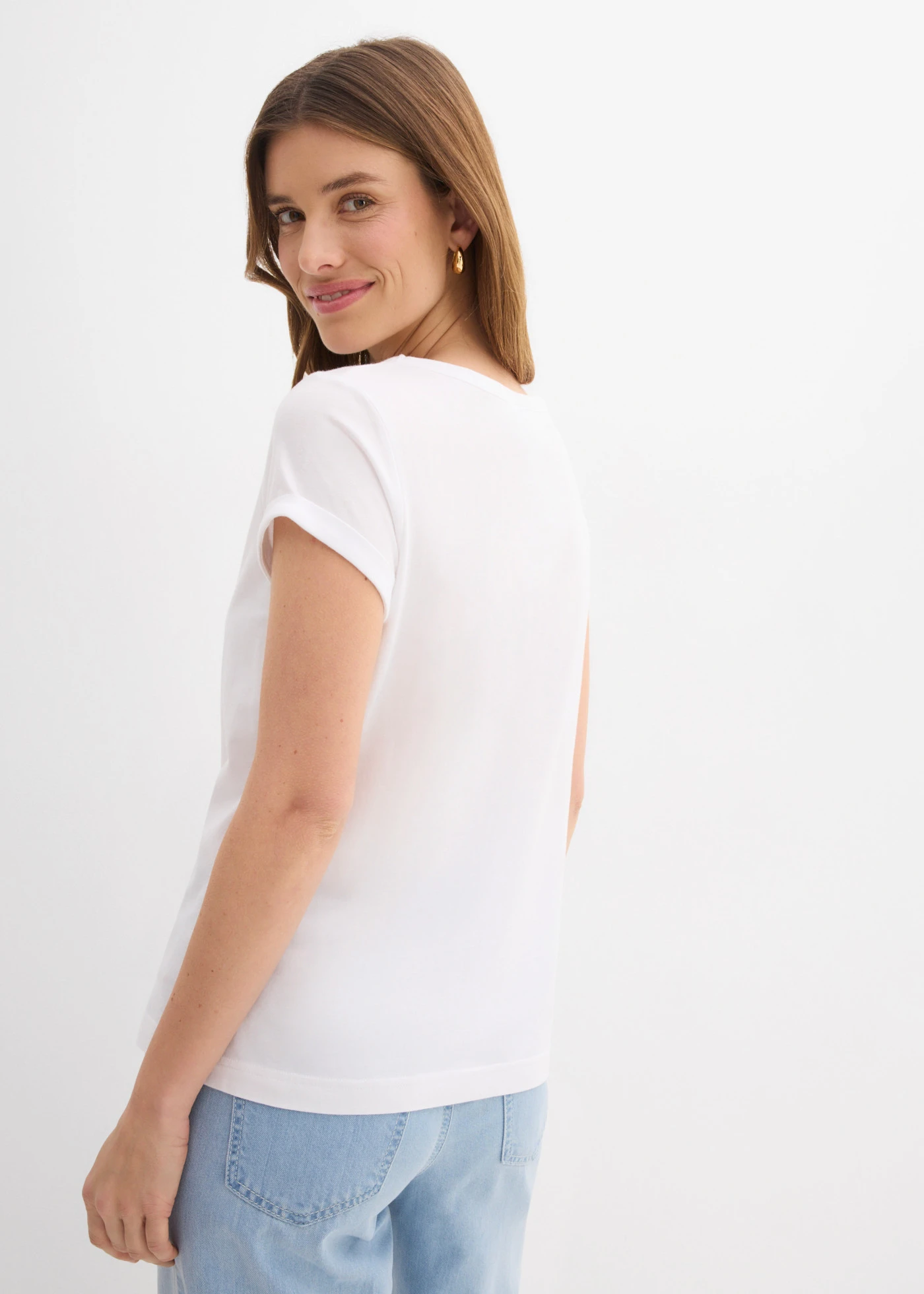 Tricou din bumbac 100% • alb • magazin bonprix