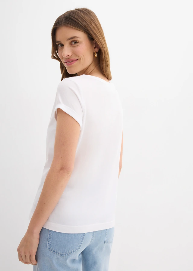 T-shirt van puur katoen • wit • product-page.page-title-suffix