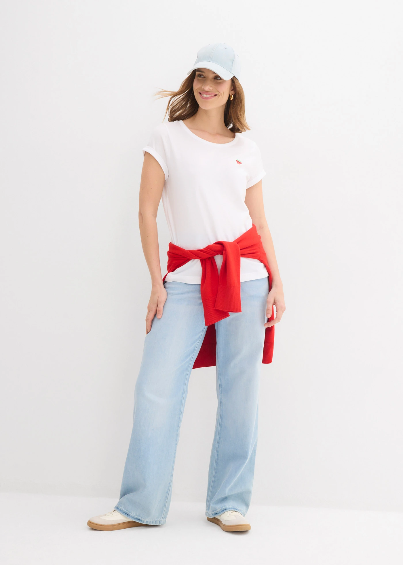 T-shirt van puur katoen • wit • bonprix online shop