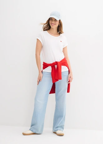 Tricou din bumbac 100% • alb • magazin bonprix