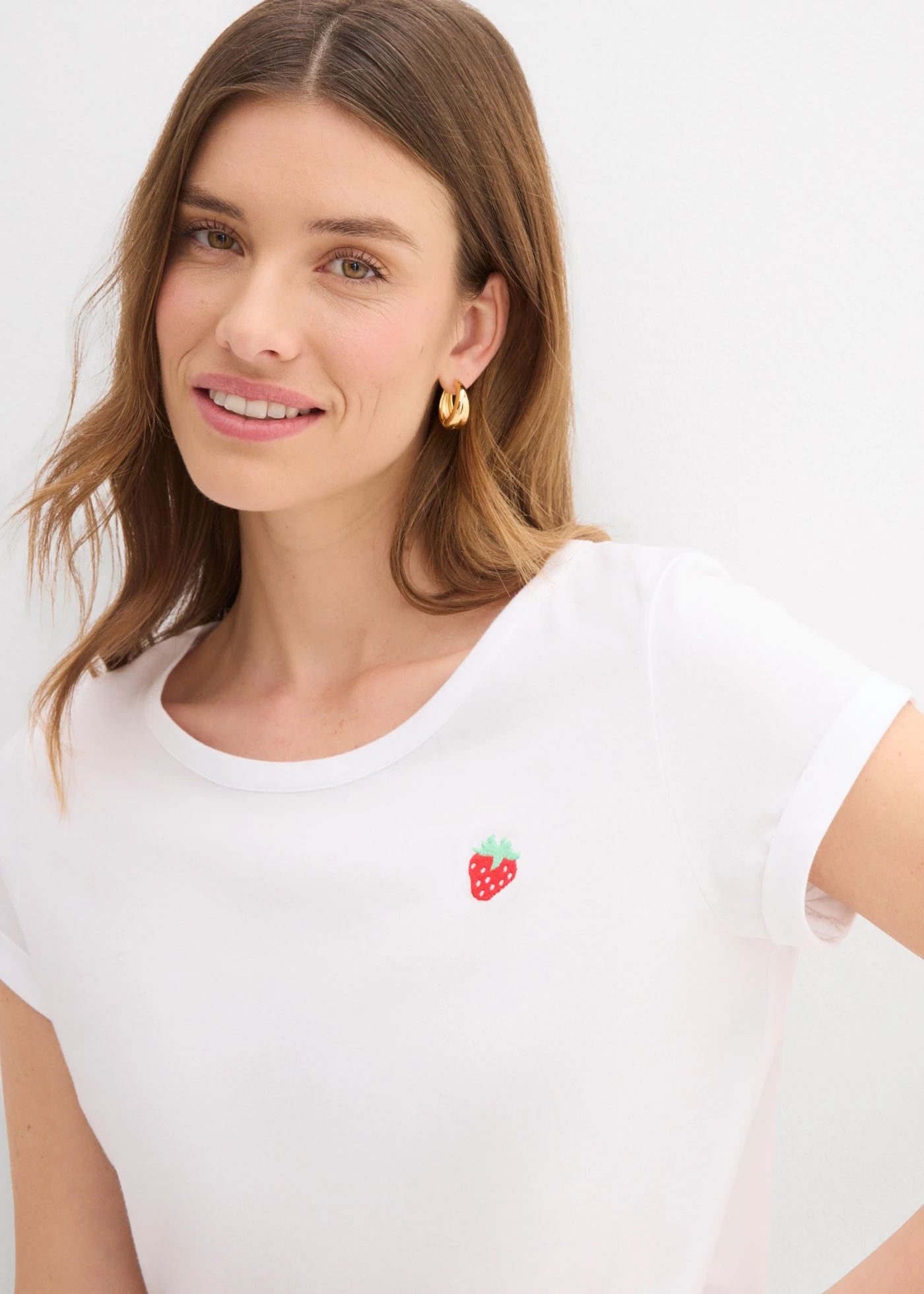 Tricou din bumbac 100% • alb • magazin bonprix