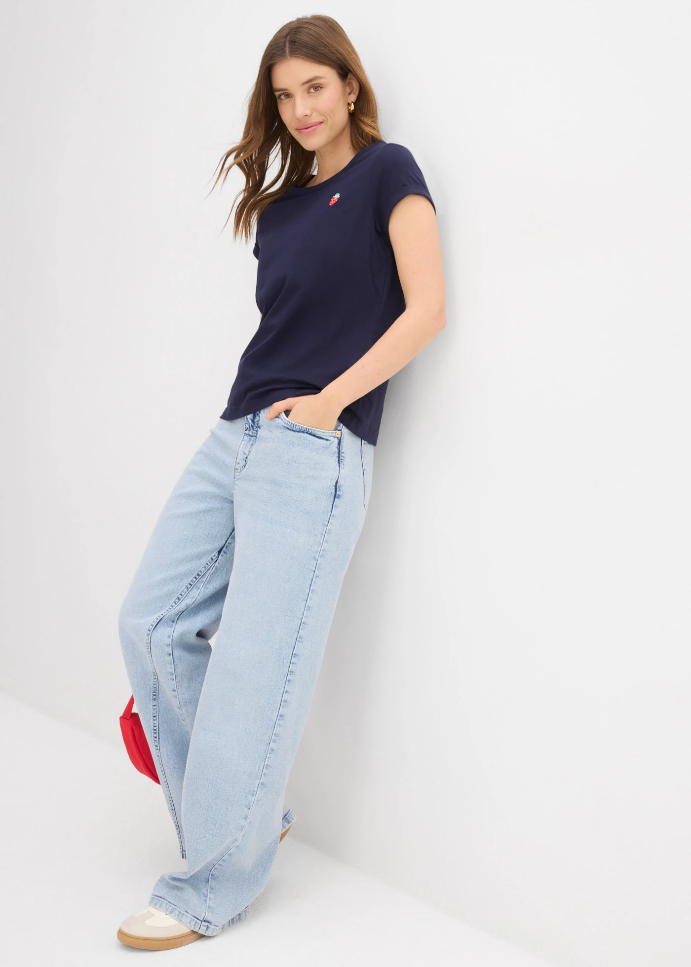 Tričko z čistej bavlny • tmavomodrá • obchod bonprix