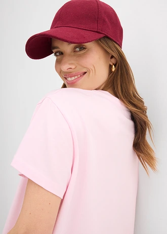 T-shirt z nadrukiem z czystej bawełny organicznej • jasnoróżowy kryształowy • sklep bonprix