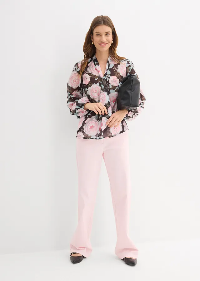 Blouse à lavallière • noir floral • product-page.page-title-suffix