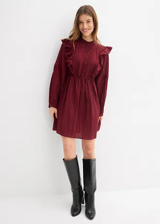 Robe à volants, Couleur: rouge rubis