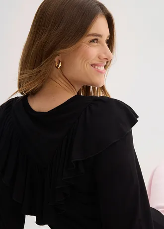 Shirt van een viscosemix • zwart • bonprix online shop