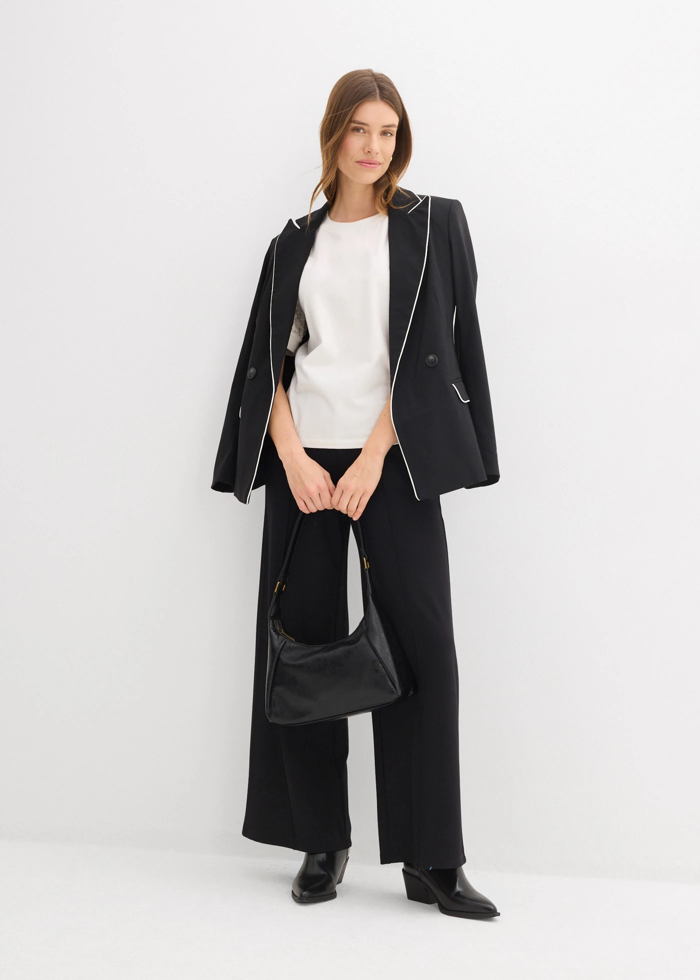 Shirt in een katoenmix • wolwit • bonprix online shop