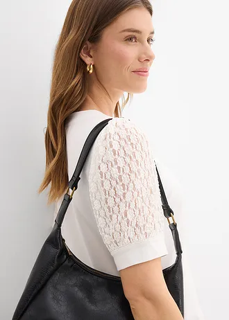 Bluză din tricot din amestec de bumbac • ecru • magazin bonprix