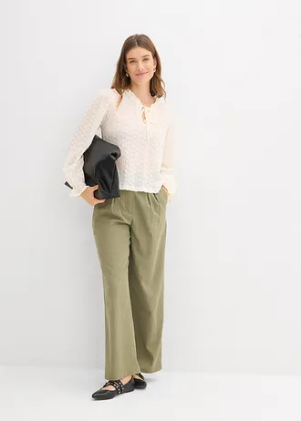 Kanten shirt met ballonmouwen • wolwit • bonprix online shop