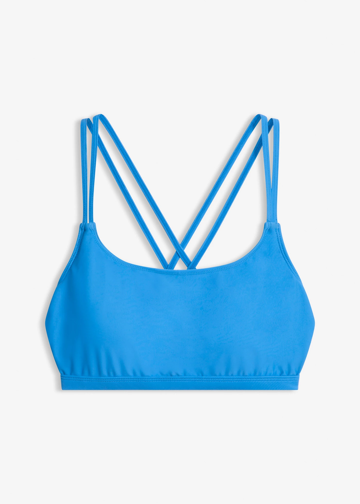 Haut de maillot brassière à bretelles croisées • bleu acier • Boutique bonprix