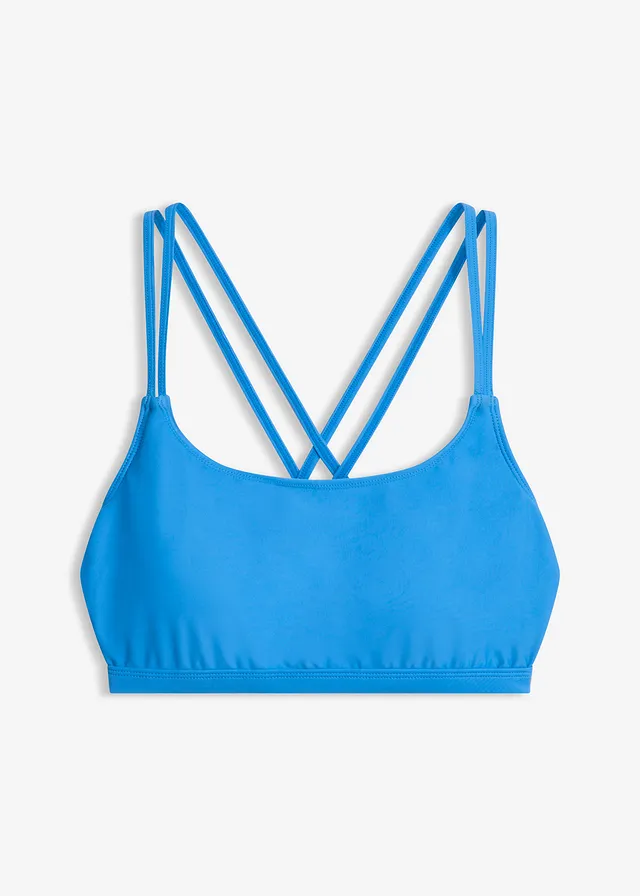 Bralette bikinitop met gekruiste bandjes