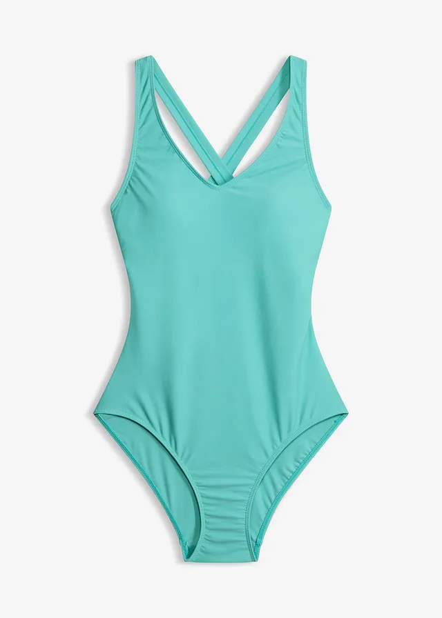 Maillot 1 pièce à bretelles amovibles, Couleur: turquoise