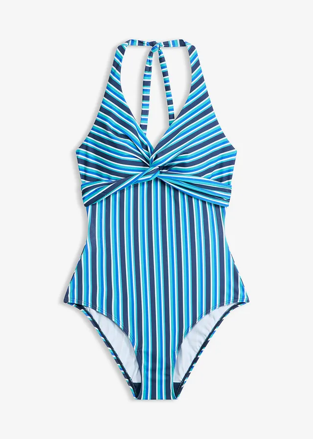 Costum de baie neckholder cu aspect petrecut