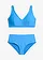 Bikini met V-hals (2-dlg. set), Kleur: staalblauw