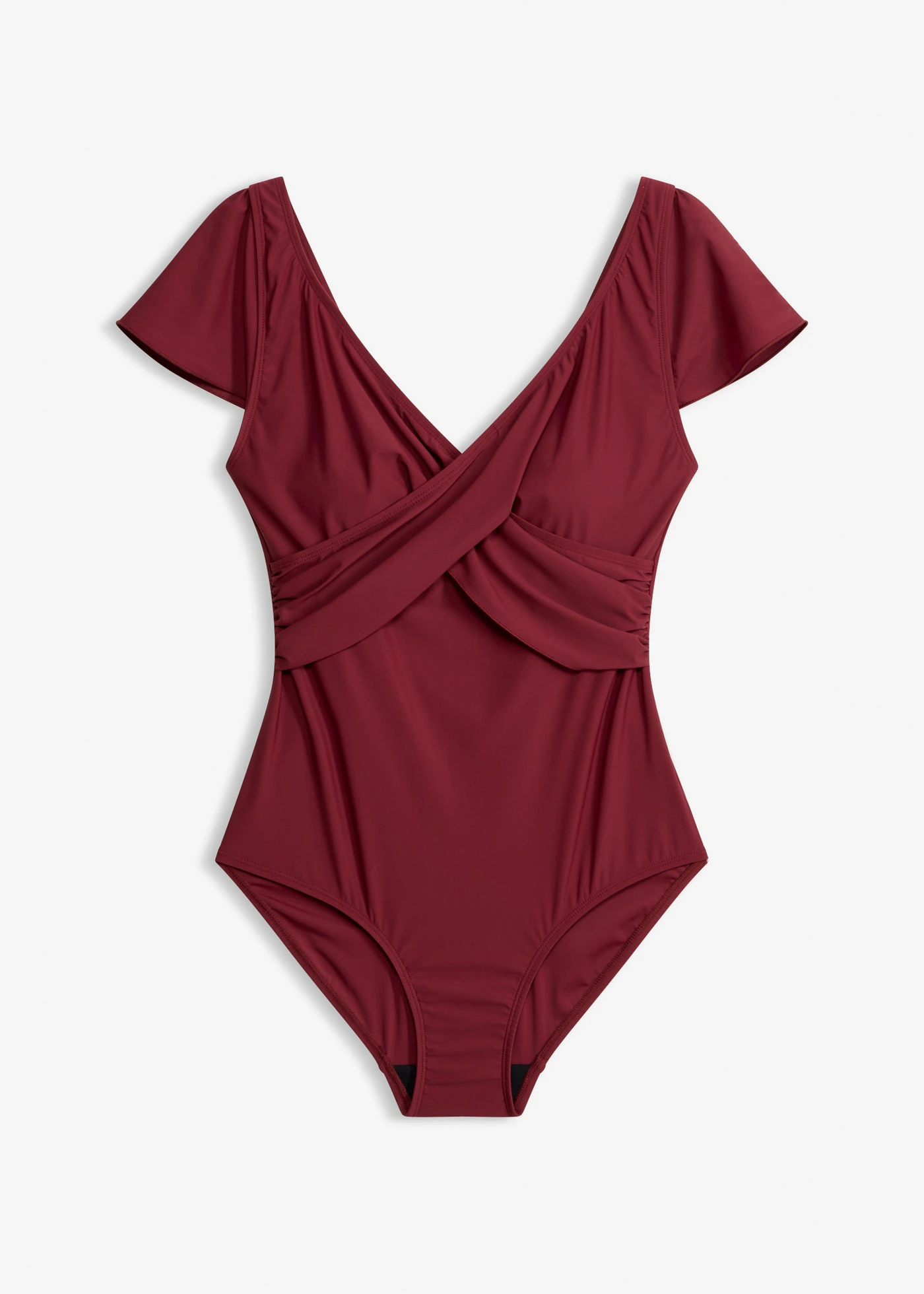 Licht corrigerend badpak in wikkellook • bordeaux • bonprix online shop