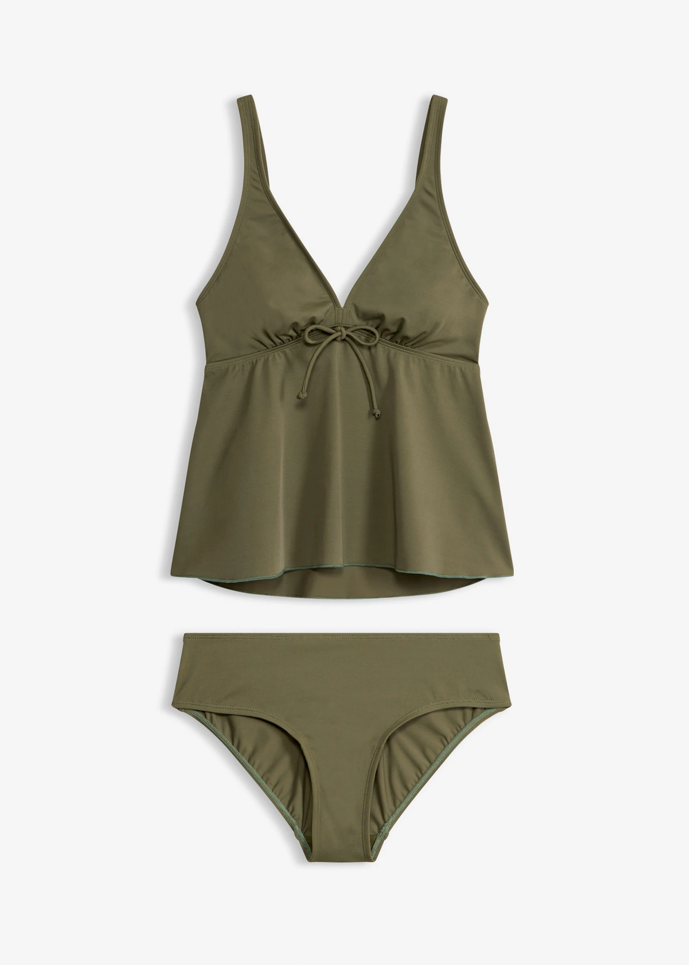 Tankini met verstelbare bandjes (2-dlg. set) • donkerolijfgroen • bonprix online shop