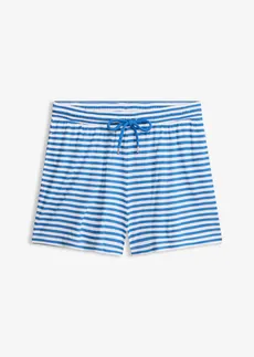 Short de plage en viscose fluide, Couleur: bleu acier-blanc