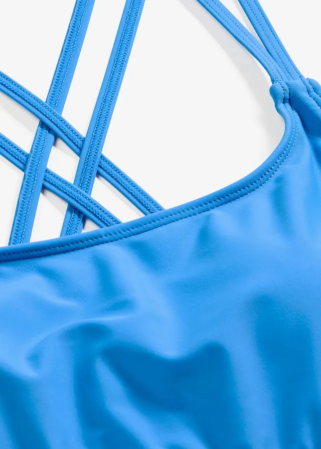 Haut de maillot brassière à bretelles croisées • bleu acier • product-page.page-title-suffix