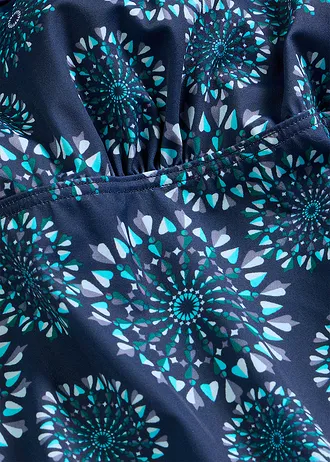 Tankini top met hoge rug • middernachtblauw grafische print • bonprix online shop