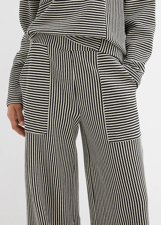 Jersey broek • zwart-wolwit gestreept • product-page.page-title-suffix