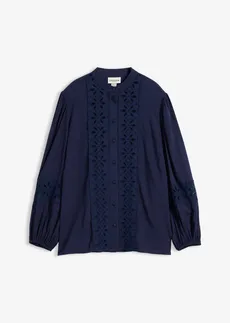 Bluză cu dantelă din mix moale cu viscoză