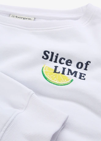 Mikina z čistej bavlny • biela • obchod bonprix