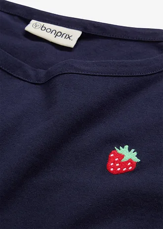 T-shirt 100% coton • bleu foncé • Boutique bonprix