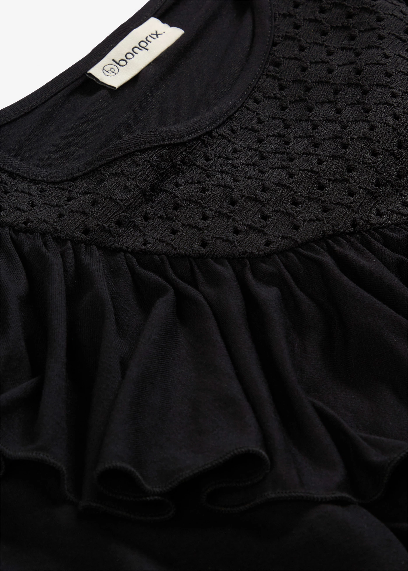 Shirt van viscosemix • zwart • bonprix online shop