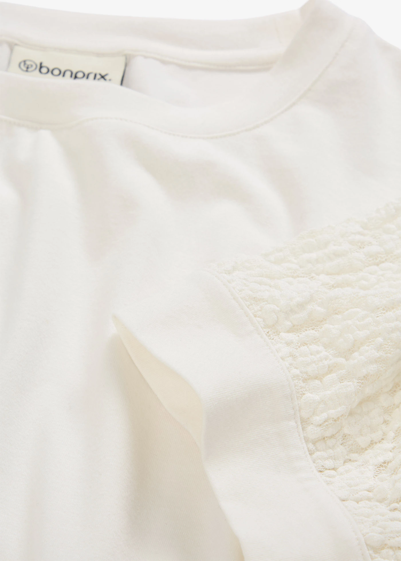 Bluză din tricot din amestec de bumbac • ecru • magazin bonprix