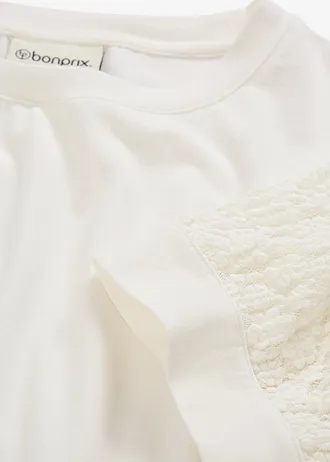 Shirt in een katoenmix • wolwit • bonprix online shop