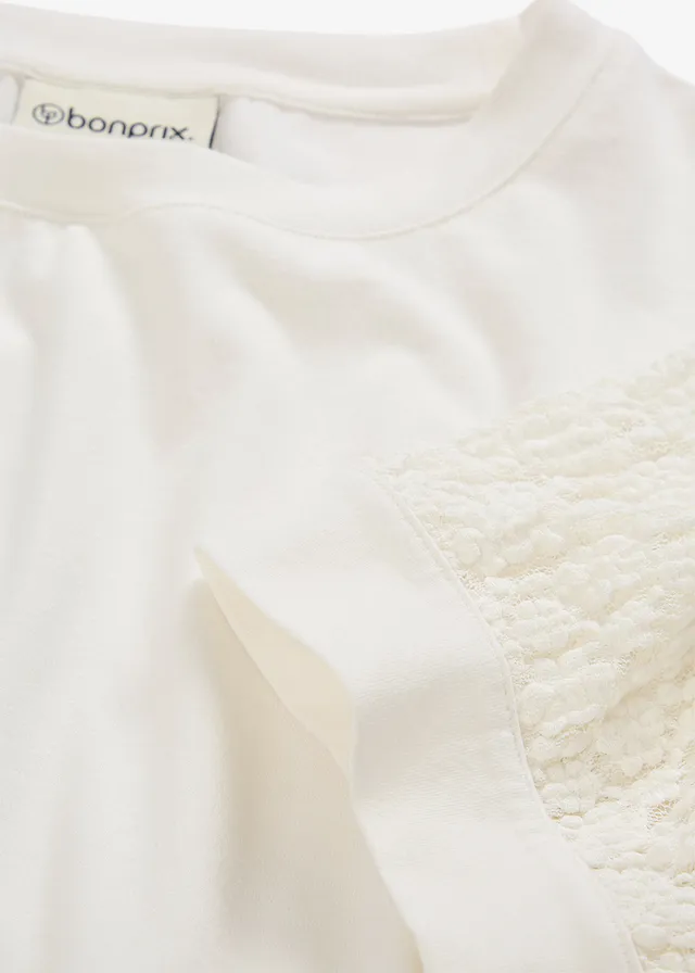 Bluză din tricot din amestec de bumbac • ecru • magazin bonprix