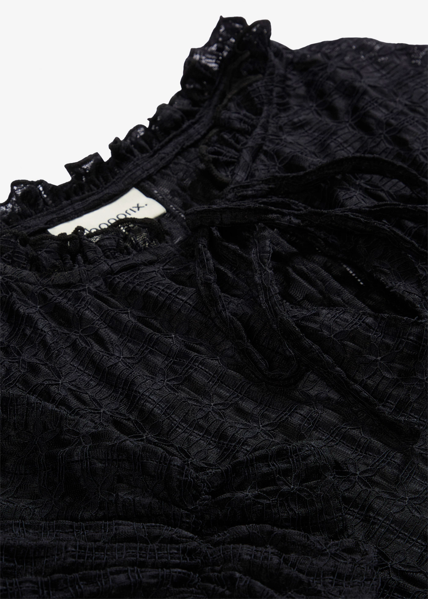 Bluză cu dantelă cu mâneci balon • negru • magazin bonprix