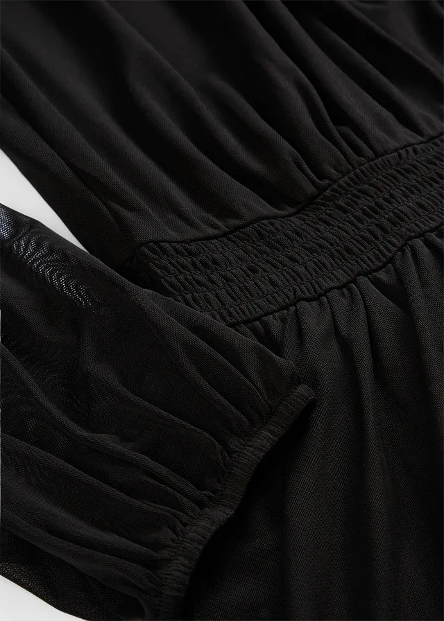 Robe en jersey et mesh fin • noir • product-page.page-title-suffix