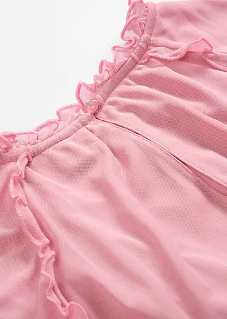 Jersey jurk van fijn mesh • rookorchidee • bonprix online shop