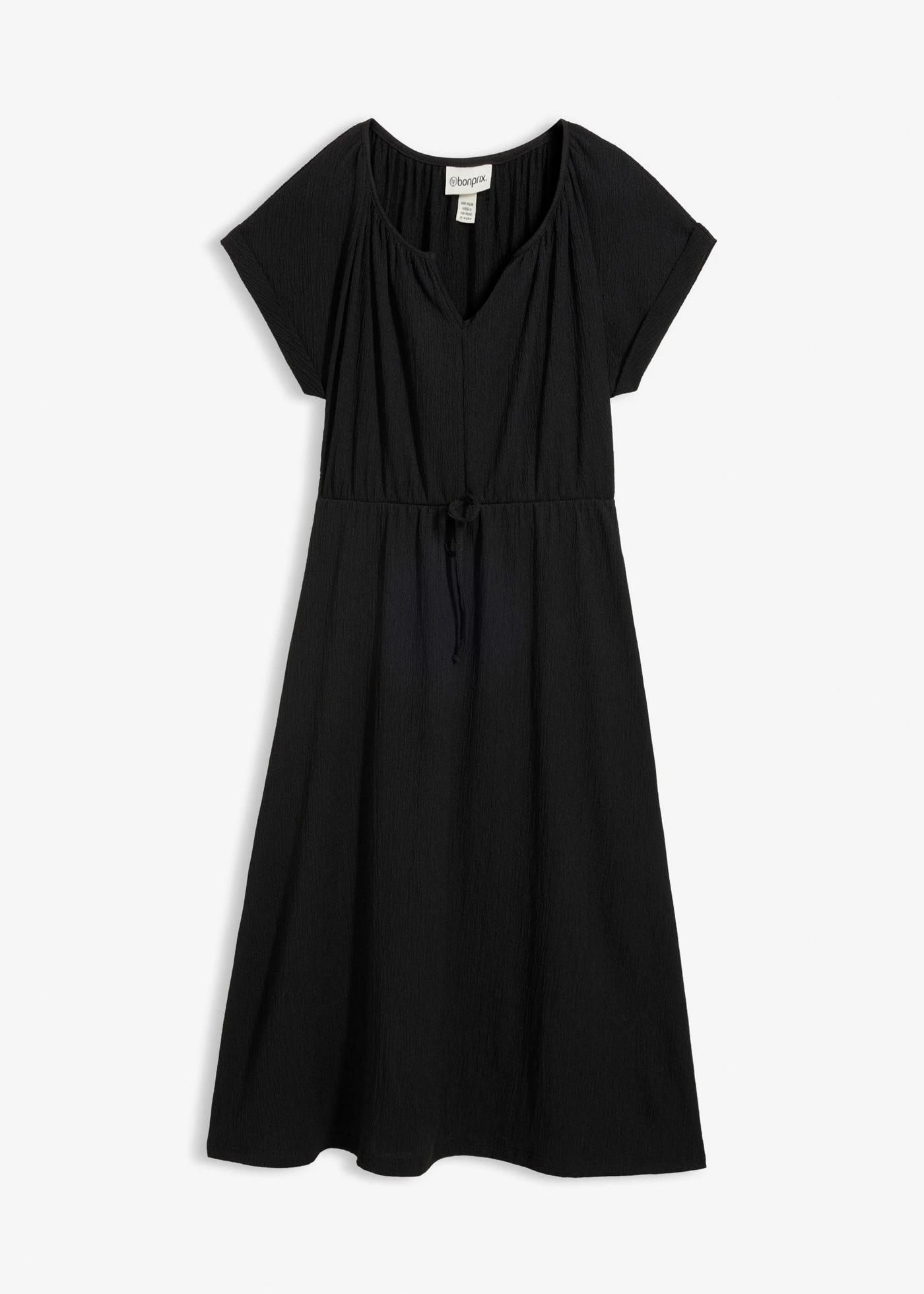 Robe en matière texturée • noir • Boutique bonprix