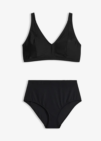 Bikiny s výstřihem do V (2dílná souprava), barva: černá