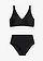Bikini met V-hals (2-dlg. set), Kleur: zwart
