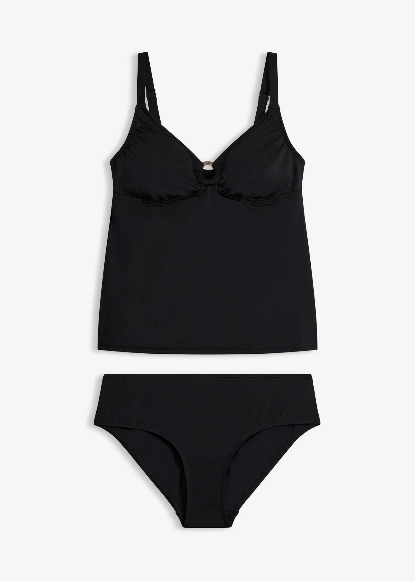 Tankini avec détail anneau (ens. 2 pces) • noir • Boutique bonprix