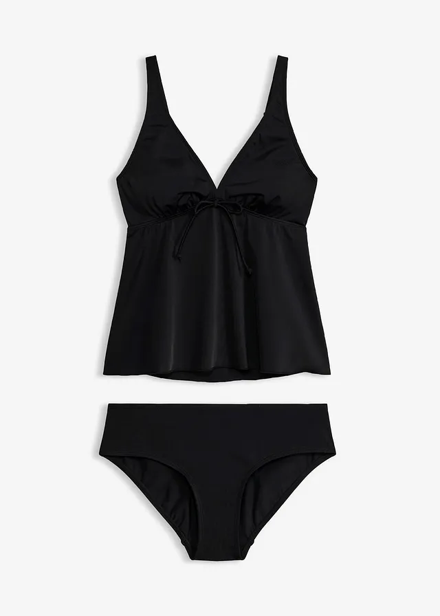 Tankini (ens. 2 pces) à bretelles réglables • noir • Boutique bonprix