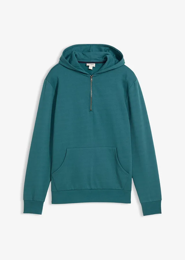Hoodie van biologisch katoen met ritssluiting