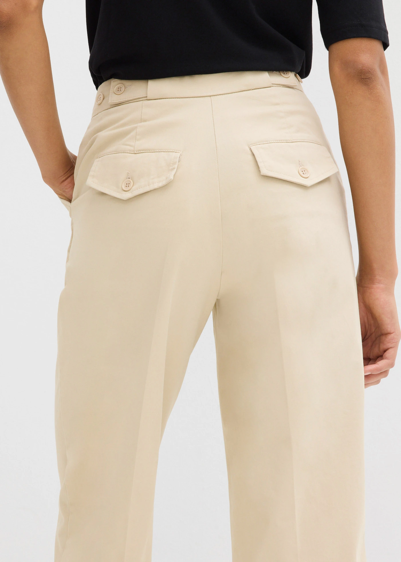 Chino van katoenen twill • lichtsand • bonprix online shop