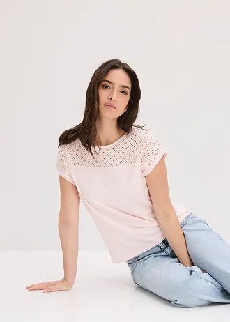 Shirt van soepele viscose • lichtroze • bonprix online shop