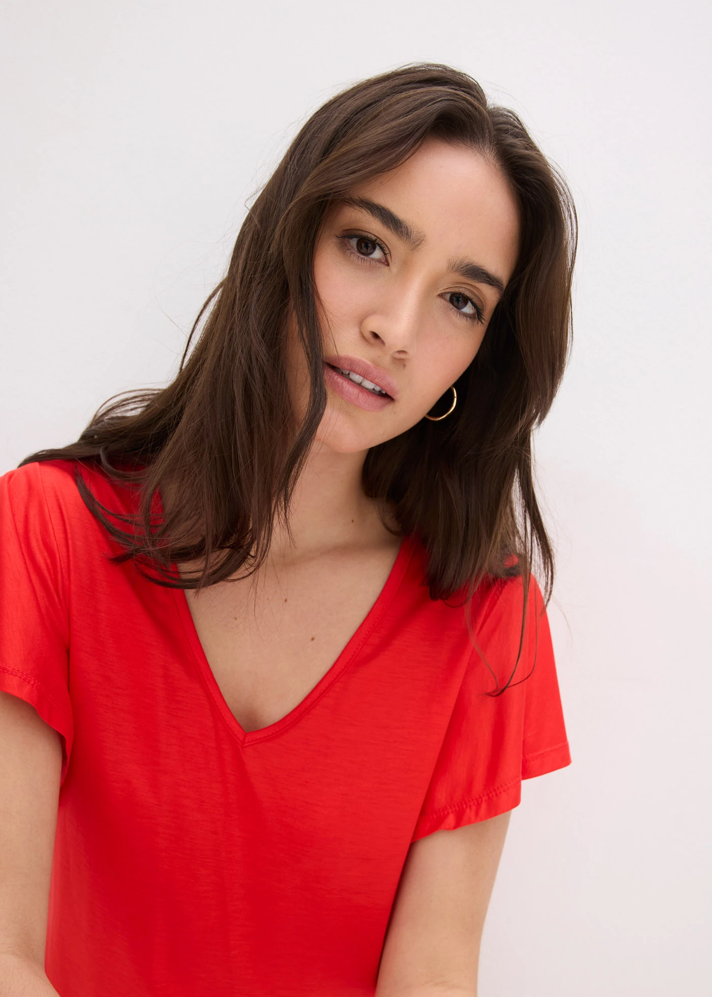 Shirt van zacht viscose • aardbeirood • bonprix online shop