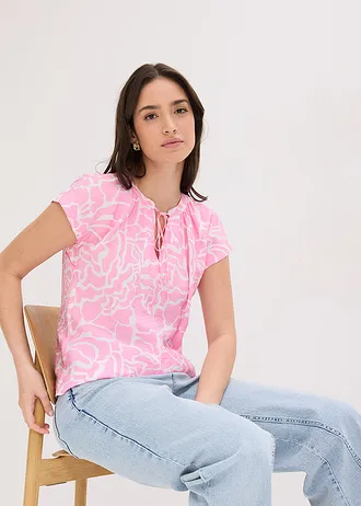 Gedessineerde tuniek blouse • roze/wit gedessineerd • bonprix online shop