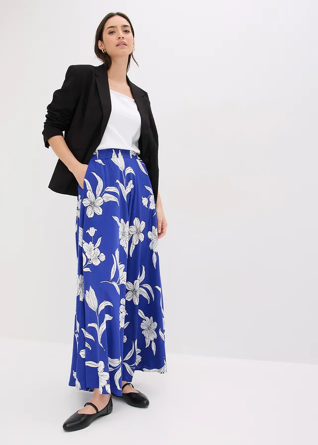 Jupe longue, Couleur: bleu floral