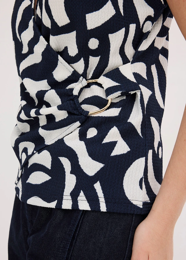 Shirt met print • donkerblauw/wit grafische print • product-page.page-title-suffix