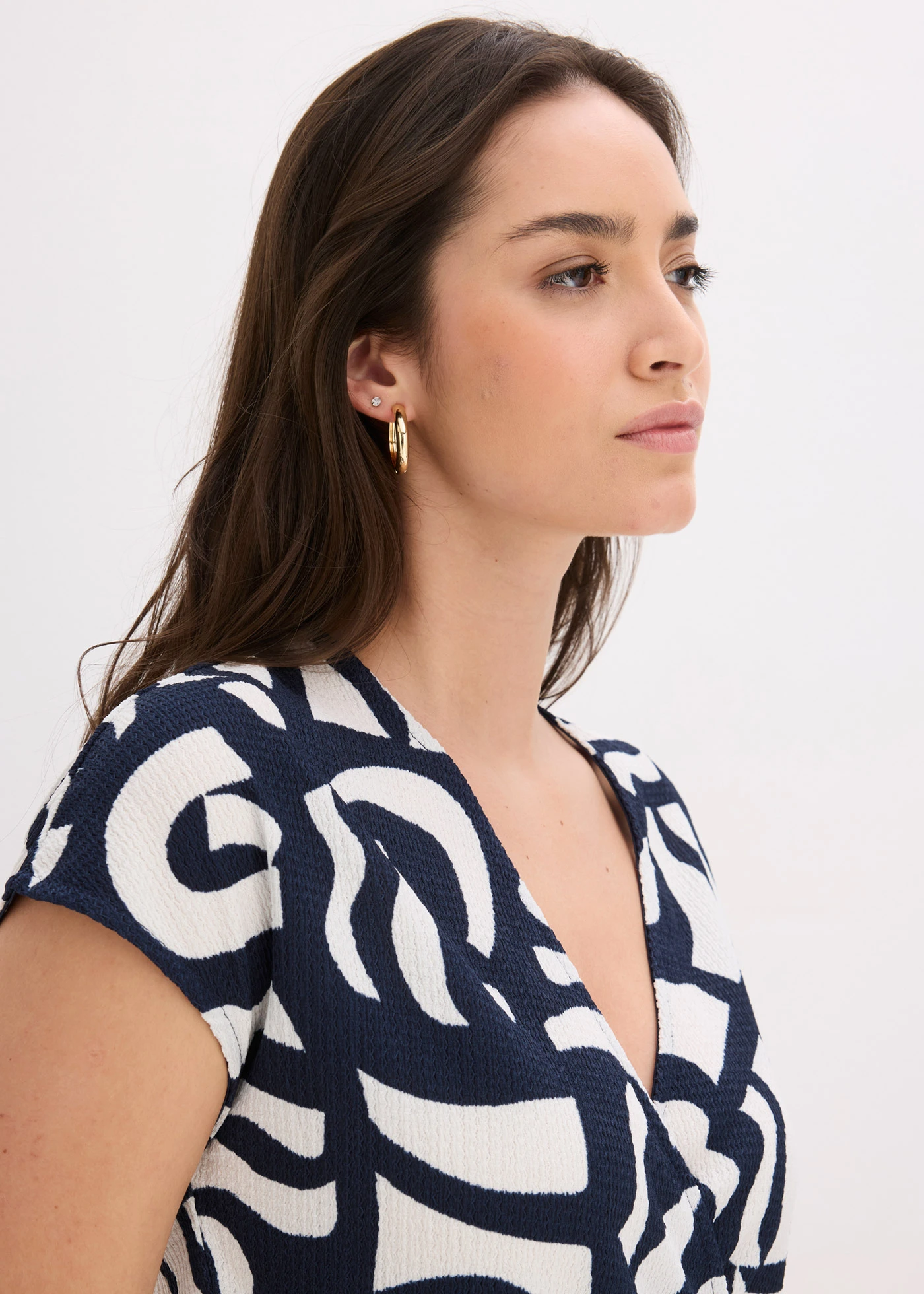 Shirt met print • donkerblauw/wit grafische print • bonprix online shop