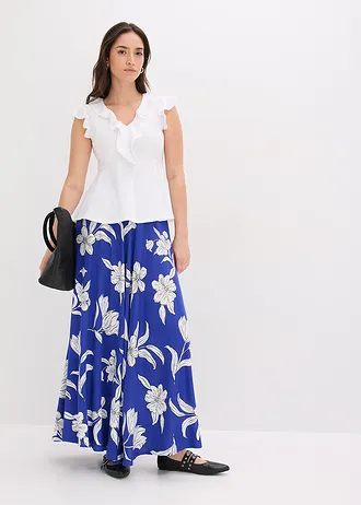 Shirt met volants, Kleur: wit